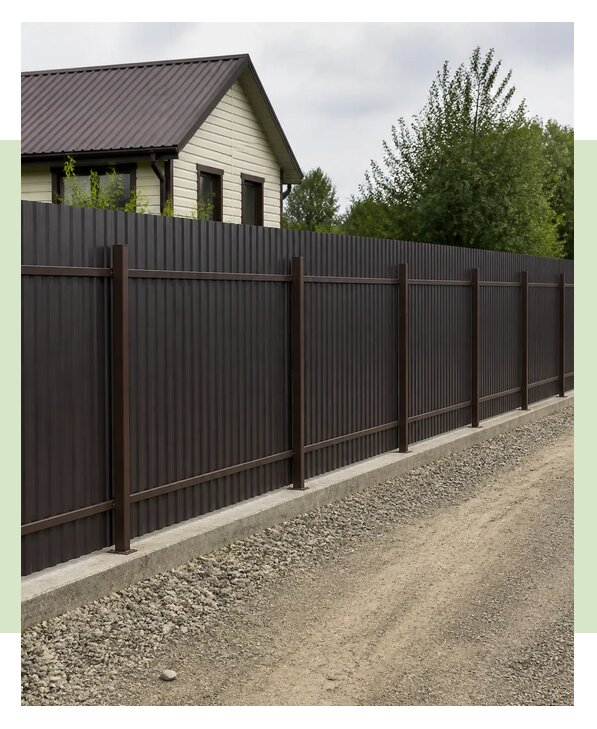 Забор из профнастила 1,5 метра в Алейске по цене от 3300 р. | ЗаборЭксеперт-Лук